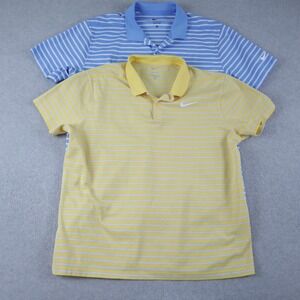 Nike Polo Shirt Mens Large Dri-Fit Performance Golf Short Sleeve Lot of 2